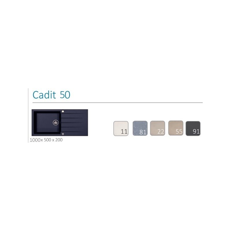 Alveus Cadit 50 sudoper CONCRETE - G81