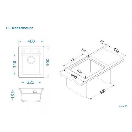 Alveus Atrox 10 sudoper BEIGE - G55