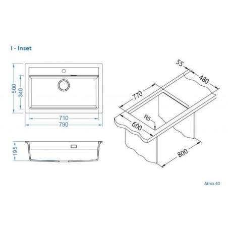 Alveus Atrox 40 sudoper BEIGE - G55