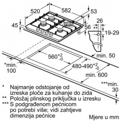 Bosch PCH6A5M90 plinska ploča za kuhanje