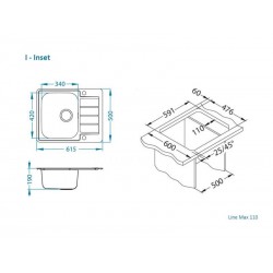 Alveus LINE MAX 110 sudoper,satin