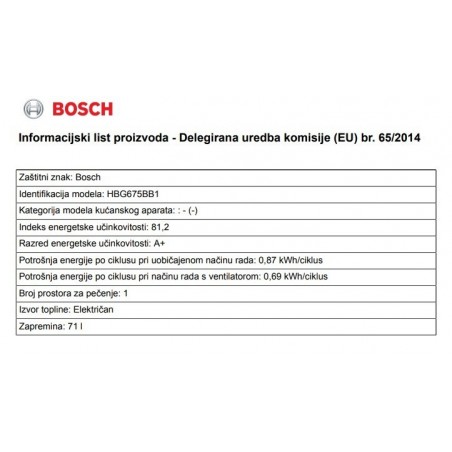 Bosch HBG675BB1 ugradbena pećnica