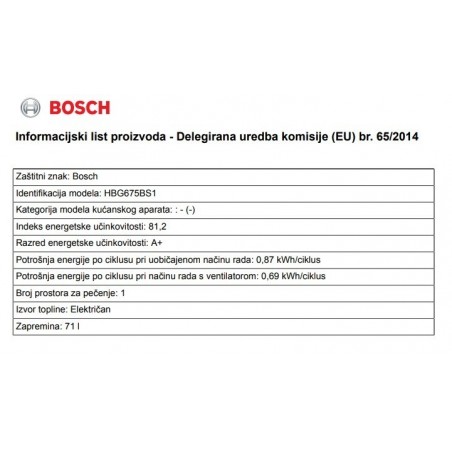 Bosch HBG675BS1 ugradbena pećnica