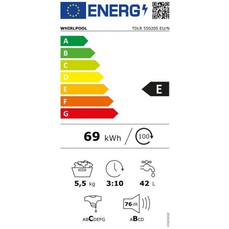 Whirlpool TDLR 55020S EU/N perilica rublja