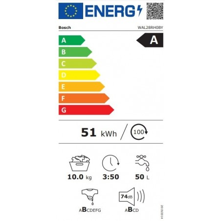 Bosch WAL28RH0BY perilica rublja s prednjim punjenjem 10 kg 1400 o/min