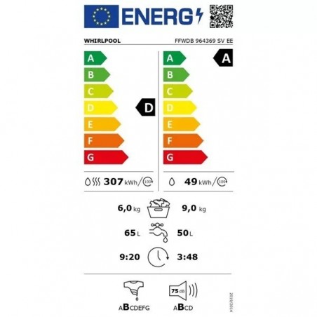 Whirlpool FFWDB 964369 SV EE perilica rublja sa sušilicom