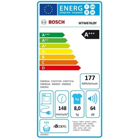 Bosch WTW876LBY sušilica rublja