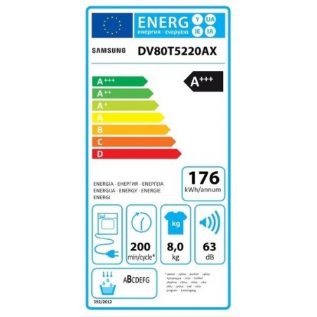 Samsung DV80T5220AX/S7 sušilica rublja