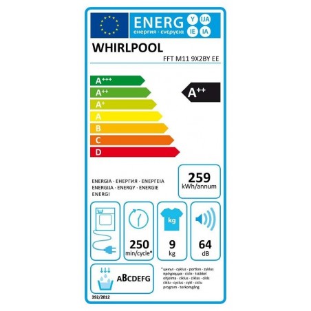 Whirlpool FFT M11 9X2BY EE sušilica rublja 9kg