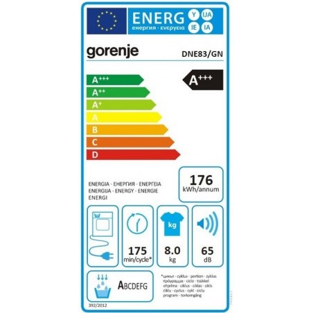 Gorenje DNE83/GN sušilica rublja 8kg