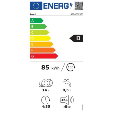 Bosch SBD6ECX57E ugradbena perilica posuđa