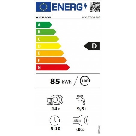 Whirlpool WIO 3T133 PLE ugradbena perilica posuđa