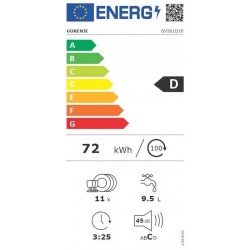 Gorenje GV561D10 ugradbena perilica posuđa