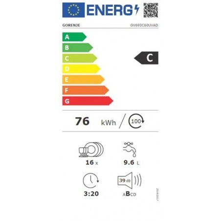 Gorenje GV693C60UVAD ugradbena perilica posuđa