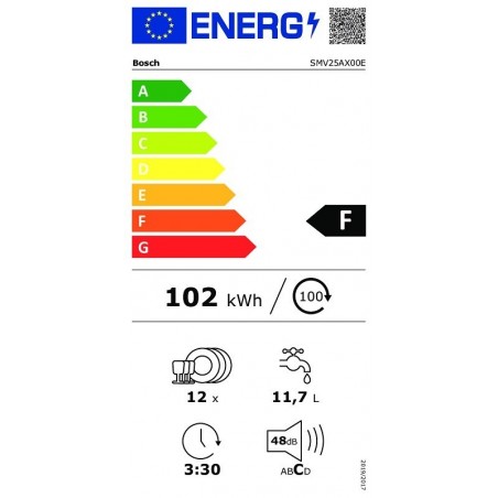 Bosch SMV25AX00E ugradbena perilica posuđa