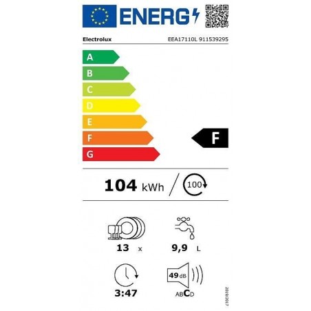 Electrolux EEA17110L perilica posuđa (integrirana) s AirDry tehnologijom