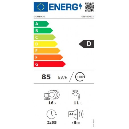 Gorenje GI643D60X ugradbena perilica posuđa
