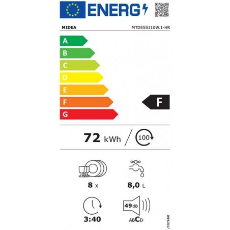 Midea MTD55S110W perilica posuđa - pultna