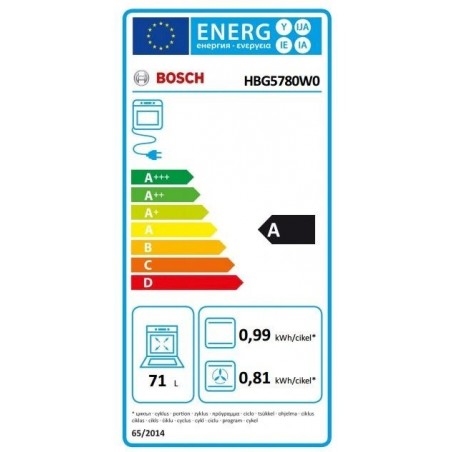 Bosch HBG5780W0 ugradbena pećnica