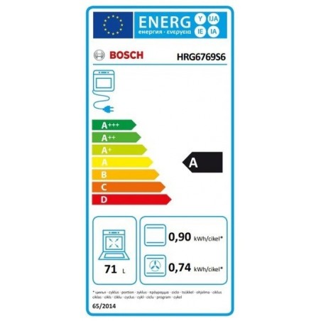 Bosch HRG6769S6 pećnica s dodavanjem pare 60 x 60 cm Nehrđajući čelik