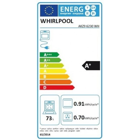 Whirlpool AKZ9 6230 WH ugradbena pećnica