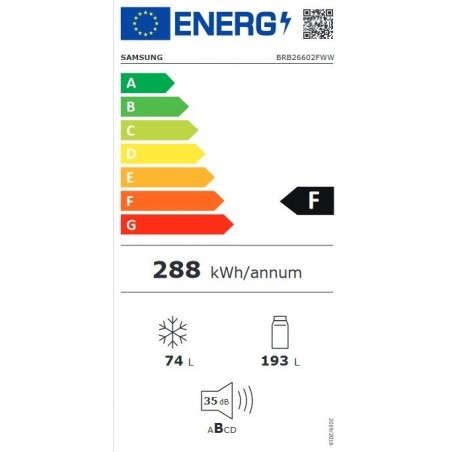 Samsung BRB26602FWW/EF ugradbeni kombinirani hladnjak