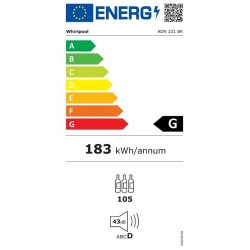 Whirlpool ADN 231 BK 350 l profesionalna rashladna vitrina za vino