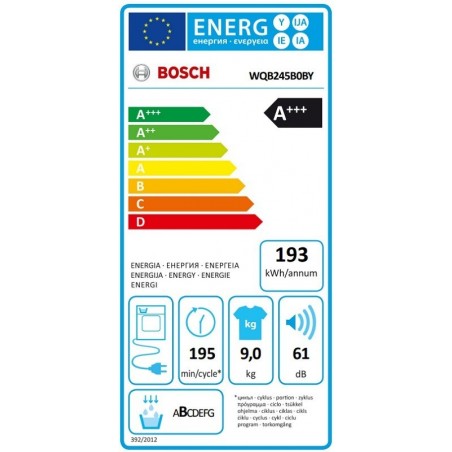 Bosch WQB245B0BY Sušilica rublja s toplinskom pumpom 9 kg