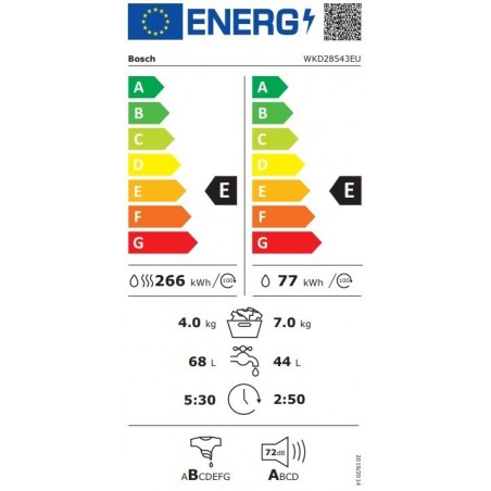 Bosch WKD28543EU Ugradbena perilica-sušilica rublja 7/4 kg