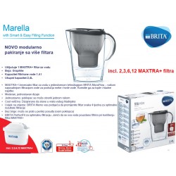 BRITA MARELLA MEMO MX, graphite,  vrč za filtraciju vode + 3 MAXTRA+filtera