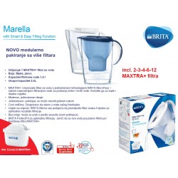 BRITA MARELLA MEMO MX, graphite,  vrč za filtraciju vode + 12 MAXTRA+filtera