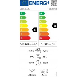 LG F2DV5S7N0E perilica rublja sa sušilicom 7/5 kg, max. 1200 okr./min, TurboWash™, WIFI, Slim