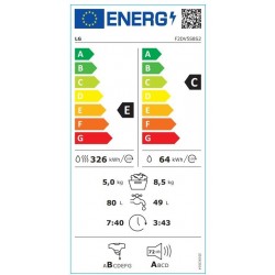 LG F2DV5S8S2E 8,5/5 kg, max. 1200 okr./min., Perilica-rublja sa sušilicom, sa parom, TurboWash WiFi funkcija, Slim