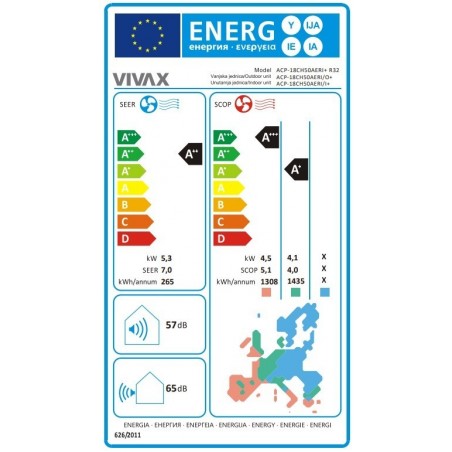 VIVAX COOL, klima uređaji, ACP-18CH50AERI/I+ unutarnja jedinica