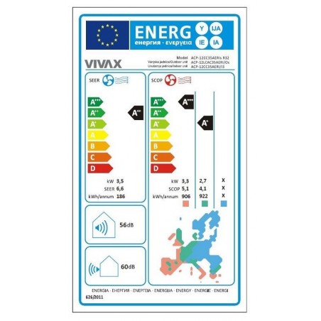 VIVAX COOL, kazetna klima ACP-12CC35AERI+ R32