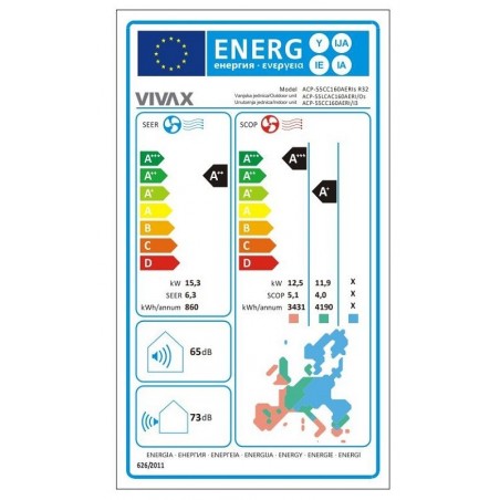 VIVAX COOL, kazetna klima., ACP-55CC160AERI+ R32