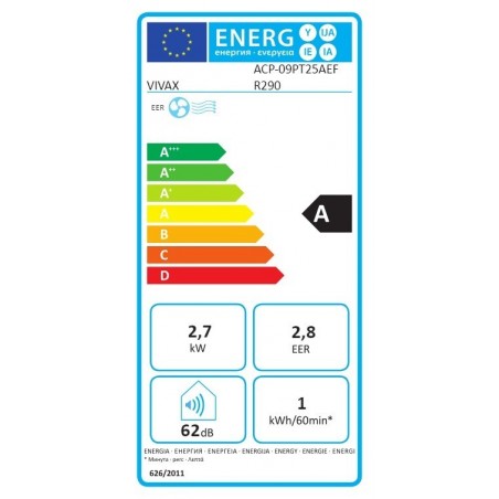 VIVAX COOL, mobilna klima, ACP-09PT25AEF R290 2,6kW MOB