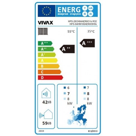 VIVAX COOL, toplinska pumpa, HPS-28CH84AERI/O1s R32