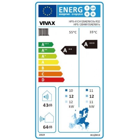 VIVAX COOL, toplinska pumpa, HPS-120HM155AERI/I1s