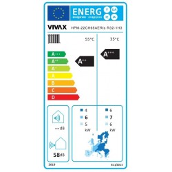 VIVAX COOL, toplinska pumpa, HPM-22CH65AERIs R32-1H3