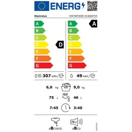 Electrolux EW7WP369S perilica rublja sa sušilicom 9/6 + Dm darovna kartica