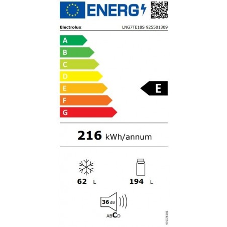 Electrolux LNG7TE18S GreenZone ugradbeni kombinirani hladnjak - zamrzivač 177.2 cm