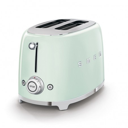 Smeg TSF01PGEU toster za dvije kriške, pastelno zelena, RETRO STIL 50-tih.