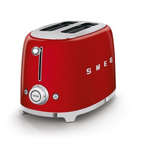 Smeg TSF01RDEU toster za dvije kriške, crvena, RETRO STIL 50-tih.