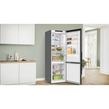 Bosch KGN49VXDT samostojeći hladnjak sa zamrzivačem na dnu 203 x 70 cm Nehrđajući čelik crna