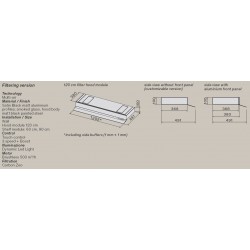 Falmec Shelf napa 120 cm (varijanta filtriranja) 500 m³/h Crna   8034122362793