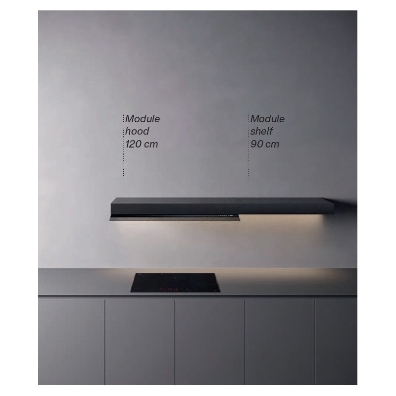 Falmec Shelf dodatni modul crni, 90cm