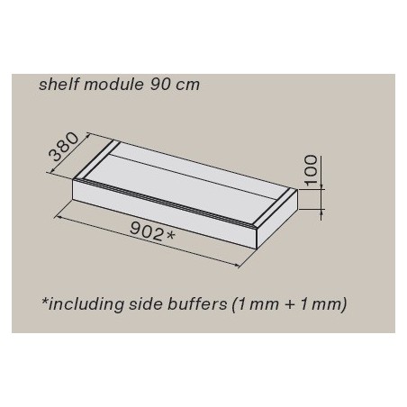 Falmec Shelf dodatni modul crni, 90cm