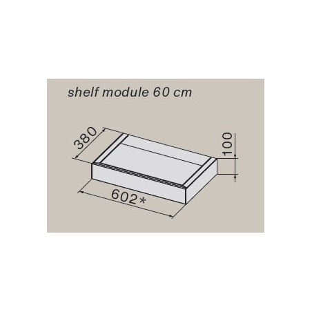 Falmec Shelf dodatni modul crni, 60cm