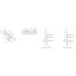 Falmec Air Wall Modul panel 150 cm bijeli,  usisni element desno  (bez motora)